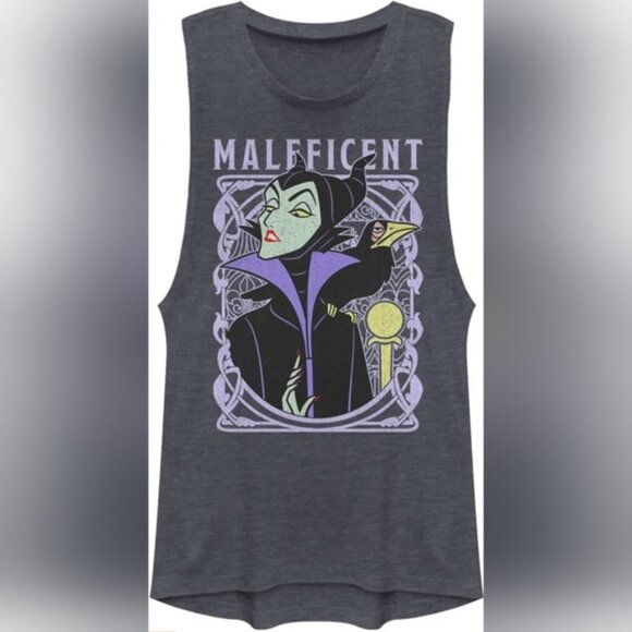 Disney Villains Maleficent Festival Muscle Tank Distressed Graphic Top Size XS - Picture 11 of 13